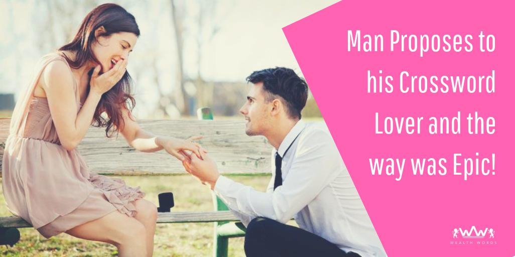 Man proposes to his crossword lover and the way was epic-Wealthwords
